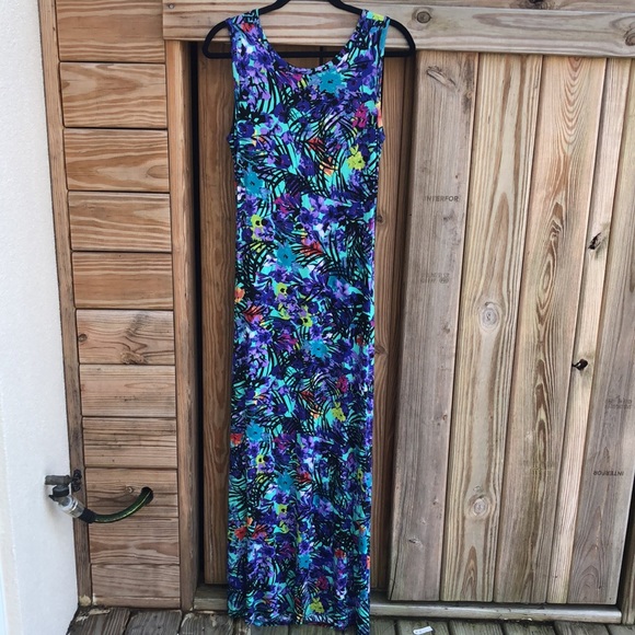 NWOT! - SPENSE Floral Print Side Tie Sleeveless Maxi Dress - Picture 7 of 7